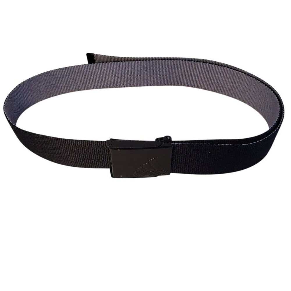 Adidas Black Web Belt Matte Logo Buckle One Size Polyester